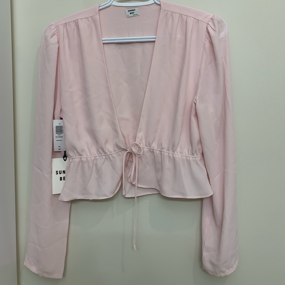 Sunday Best TIE-FRONT Top in Magnolia